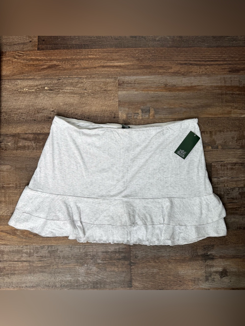 wild fable Light Gray Ruffled Mini Skort